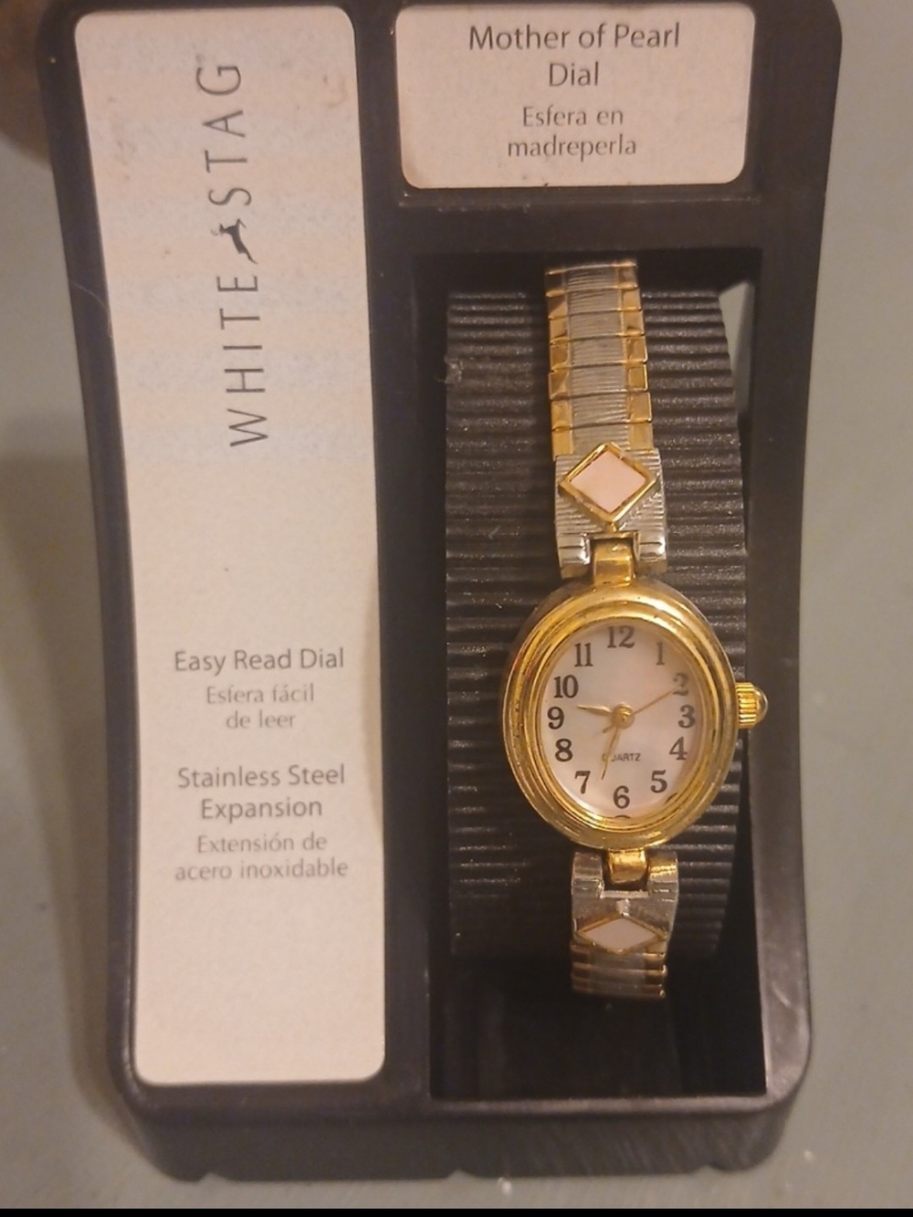 White Stag Women's Easy Read Mother of Pearl Dial Watch
